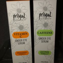 Brand NEW! 🔶    Primal Elements Facial/Eye Products - VitC/Caffeine Serums