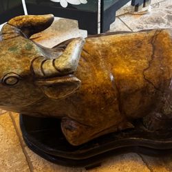 Antique Asian Jade ( Head Only) Water Buffalo