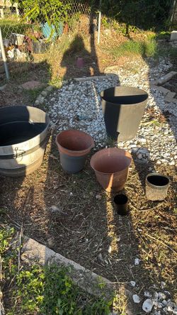 Mixed Lot of Outdoor Plant Pots