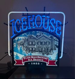 Vintage Icehouse Beer Light-Up Neon Sign