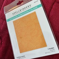 BRAND NEW Spellbinders - Embossing Folder - Falling Leaves 4.25” x 5.5” | A2 size