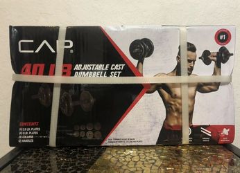 New CAP Barbell 40 lb Adjustable Cast Iron Dumbbell Set 🔥