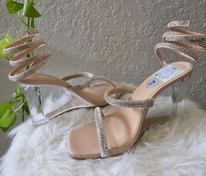 Rhinestone Spiral Wrap Dress Sandal