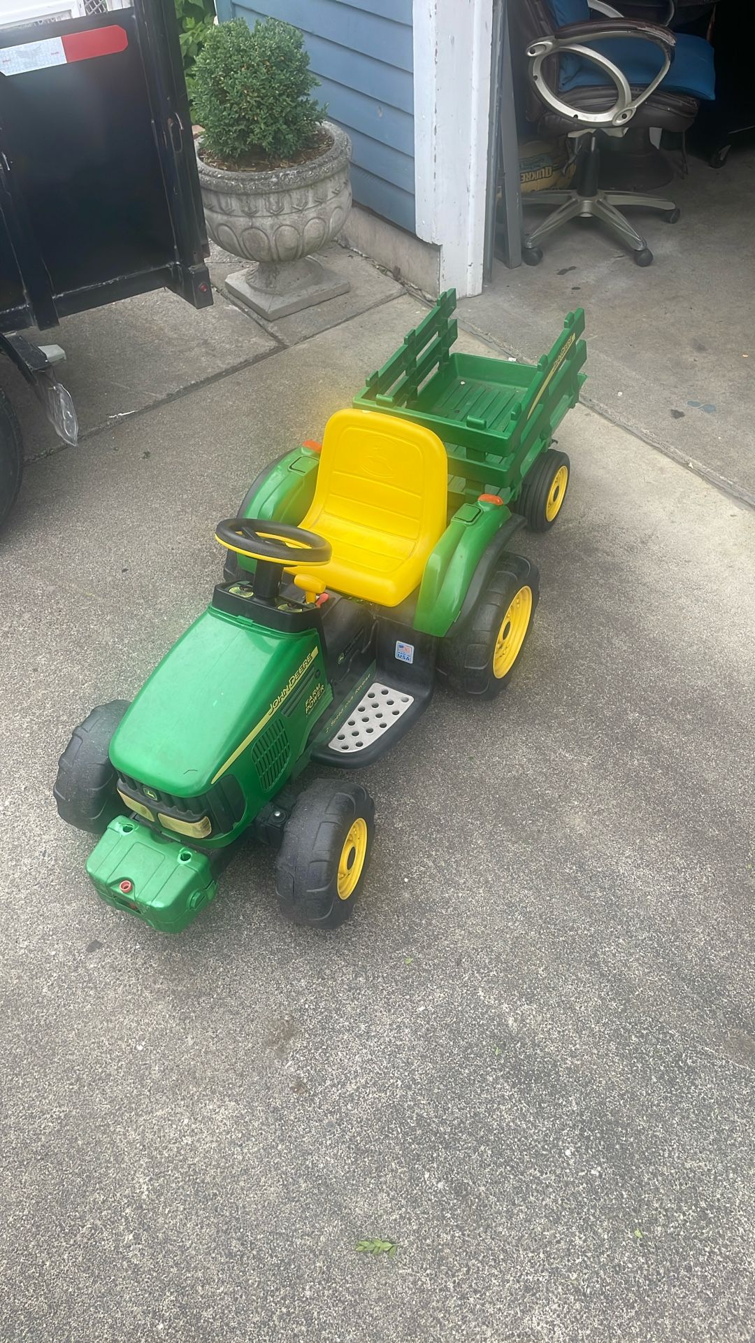 Kids Riding Tractor