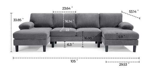 U shape sofa