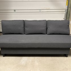 Alvdalen Sleeper Sofa, Knisa Dark Gray