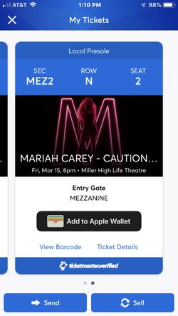 Mariah Carey tickets for this Friday !