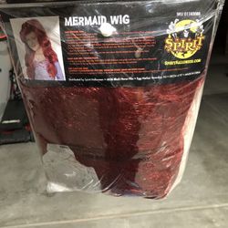 Red Mermaid Wig Kid Size 