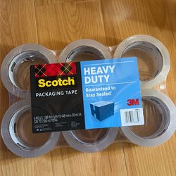 Scotch heavy duty packaging tape 6 pack