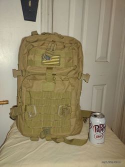 Tan color backpack for sale