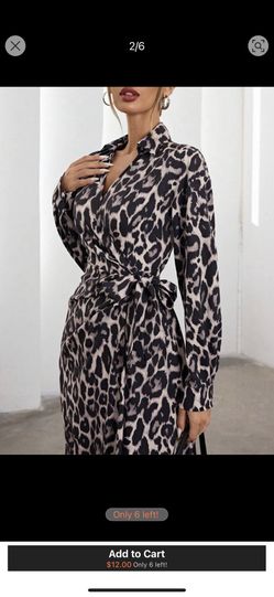Leopard Print Wrap, Dress Size Medium