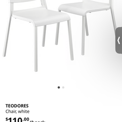 Patio two white chairs