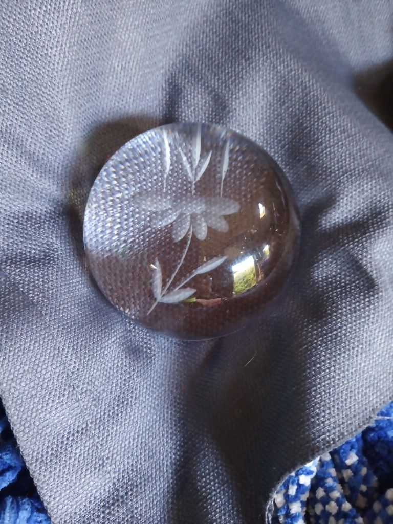 Vintage Crystal Paperweight 