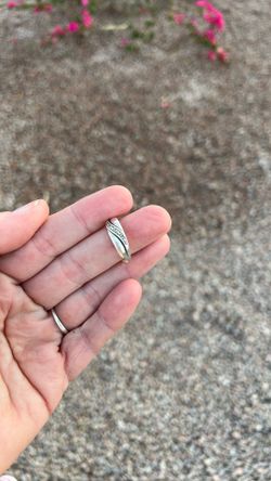 Men’s Sterling Silver Ring With Tiny Diamond Chips