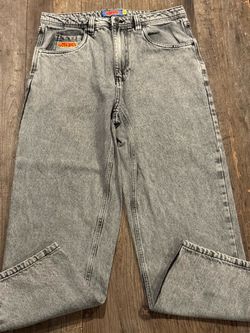 Empyre Style Wide Leg Gray Denim Jeans
