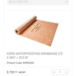 Schluter Kerdi Waterproof Membrane