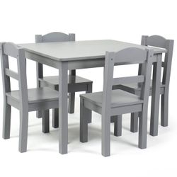 Kids Wood Table And Chair Set 