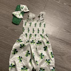 Baby Girl St. Patrick’s Day Romper