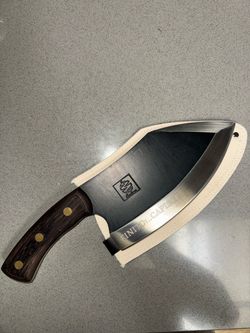 Coolina Lixy 8” Cleaver – Never Used – Custom Engraved + Sheath