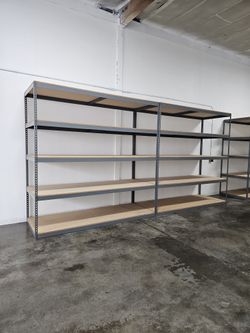 Industrial 5 Tier Shelving 96 in W x 36 in D Heavy Duty Storage Rack Similar to Uline Delivery Available