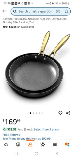 Cast Iron Skillets, Non Stick Frying Pans 2Pcs - 10 inch & 12 Inch Frying Pan Set, Long Lasting Frying Pans Nonstick, Professional Nonstick Frying Pan