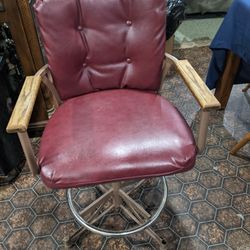 Leather Bar Stool 
