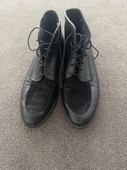 Munro black leather/suede lace up boot