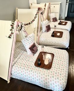 Camping Glamping Tent Teepee Slumber Party Set For 6