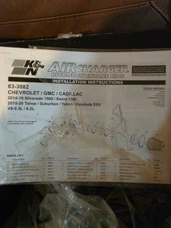K&N AirCharger High-Flow Intake Kit 63-3082
