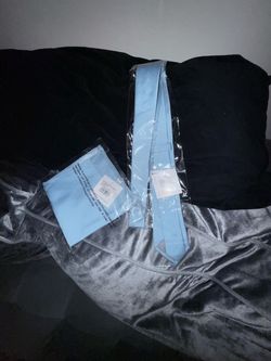 Sky blue tie and pocket square never worn