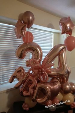 Balloon HBD jumbo bouquet