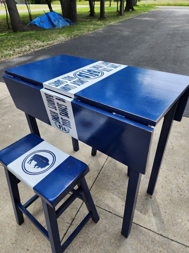 Buffalo Pub Table Stool Set Bills Sabres Bandits Bisons