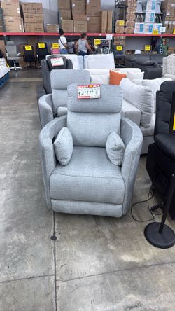 Fabric Power Swivel Recliner
