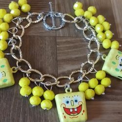 SpongeBob Inspired Charm Bracelet 