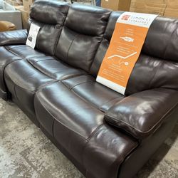 New Power Recliner Sofa With Power Headrest And USB Ports 