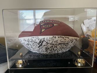 A football signed by the entire team
