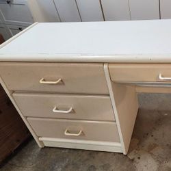 White And Pink Dresser Desk With 4 Drawers Chest For Bedroom