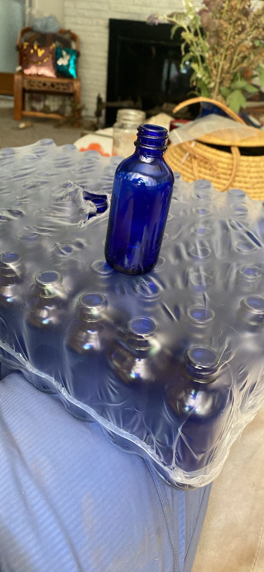 Cobalt Blue Glass Bottles 2 Oz Size Pack Of 80