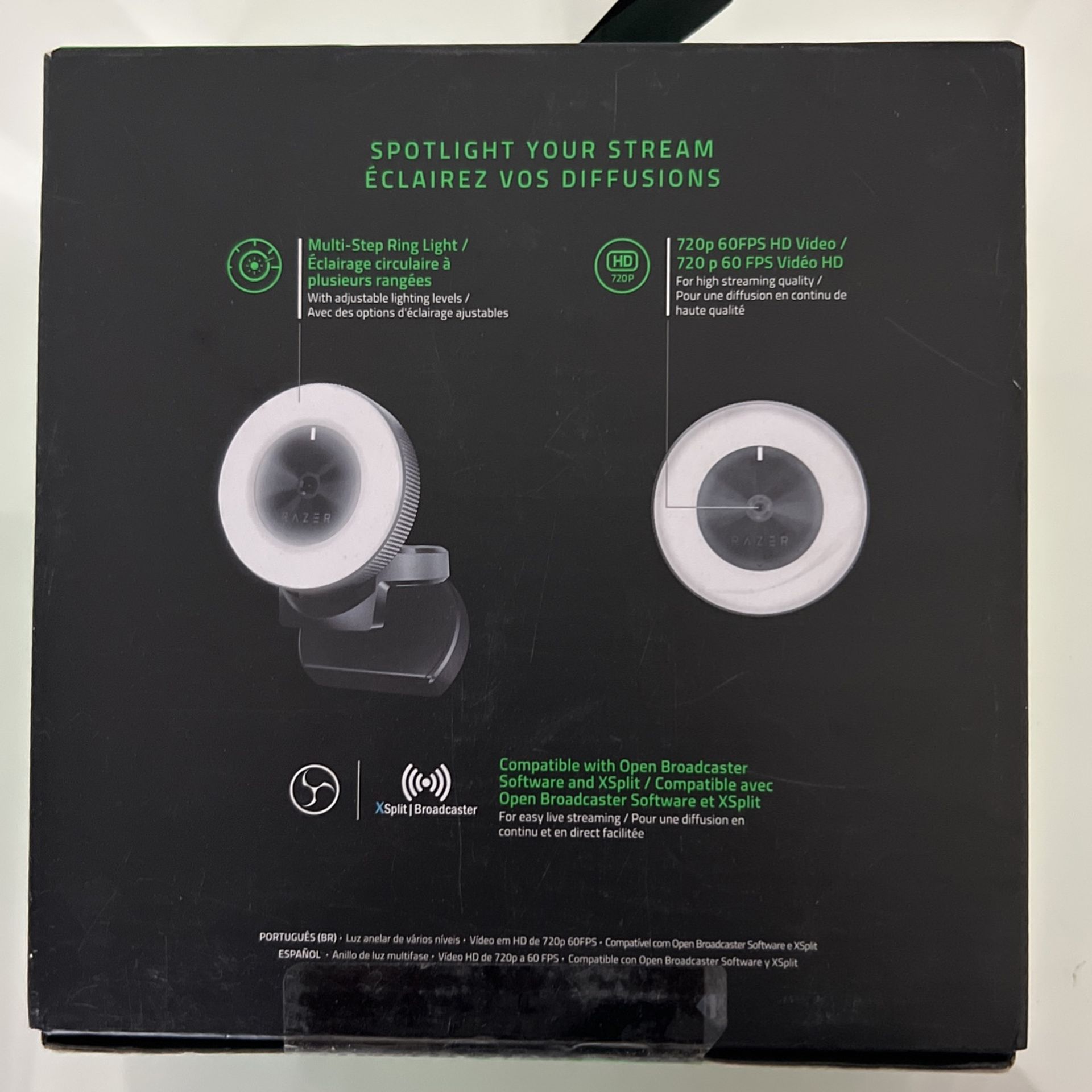 Brand New Razer Webcam Kiyo 1080p Streaming Camera Illumination