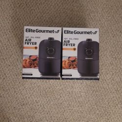 Elite Gourmet - 1Qt Analog Air Fryer - Slate Blue