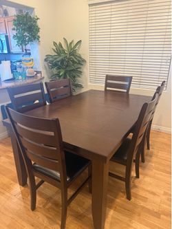 7 piece Dining Set - Black / Brown - $400 OBO