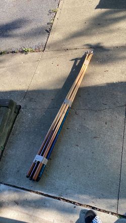 Set of Pool Cue Sticks