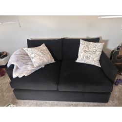 Crate & Barrel Black Sofa – Like New