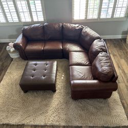 3 Piece Leather Sectional 