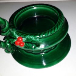 Lefton Holly Berry pillar candleholder