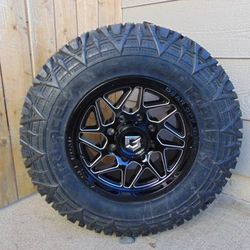 New 17X9 Black Gear Offroad Rims LT 285 70 17 Pioneer MT Tires *8X170* *0MM OFFSET* *F250*EXCURSION*