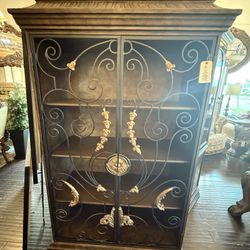 Curio With Ironwork Cabinet - 50% OFF OFFER!!!