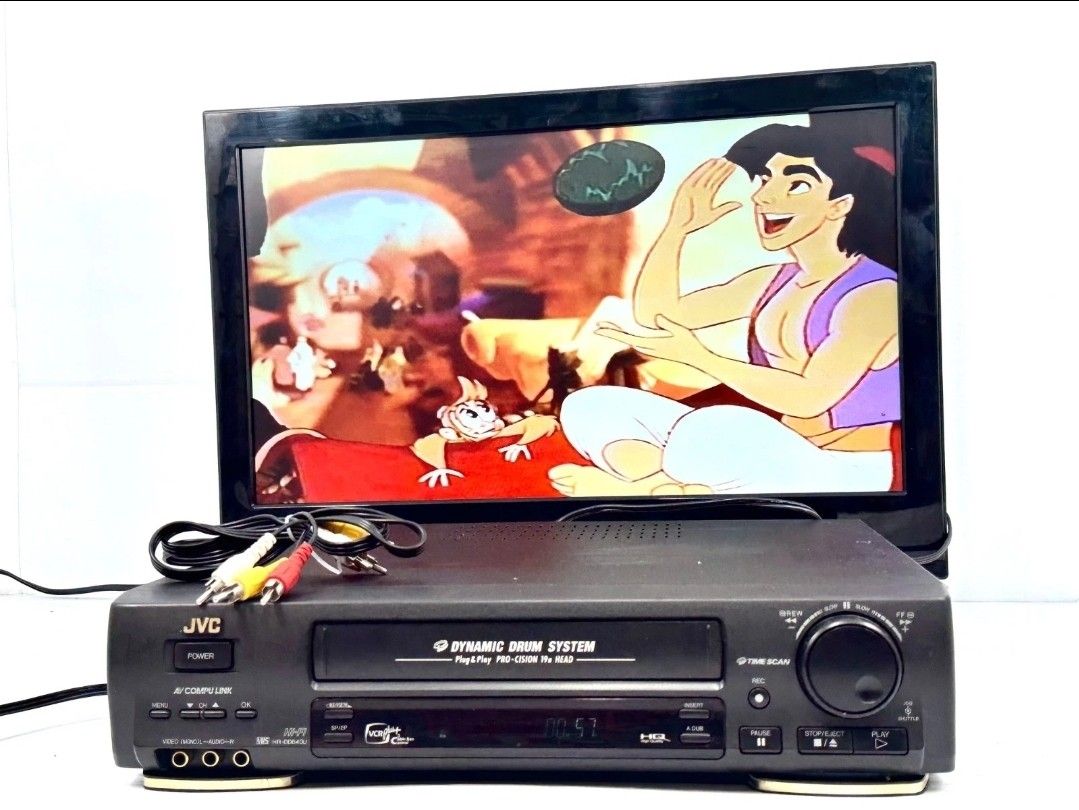 Vintage JVC HR-DD840U VHS VCR Hi-Fi Stereo Recorder Dynamic Drum, Tested