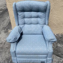 Vintage La-Z-Boy Blue Side Chair Recliner
