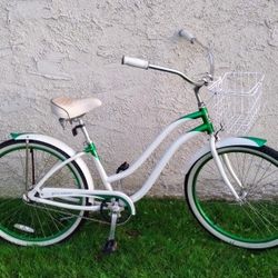 Classic Phat Cycle Sea Crest 26" Beach Cruiser Bike Bicicleta Basket 